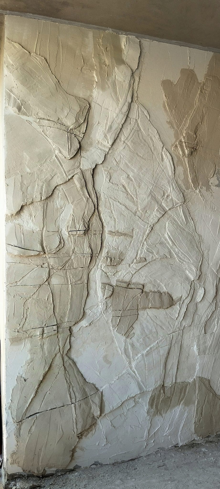 Mur effet marbre noir détail