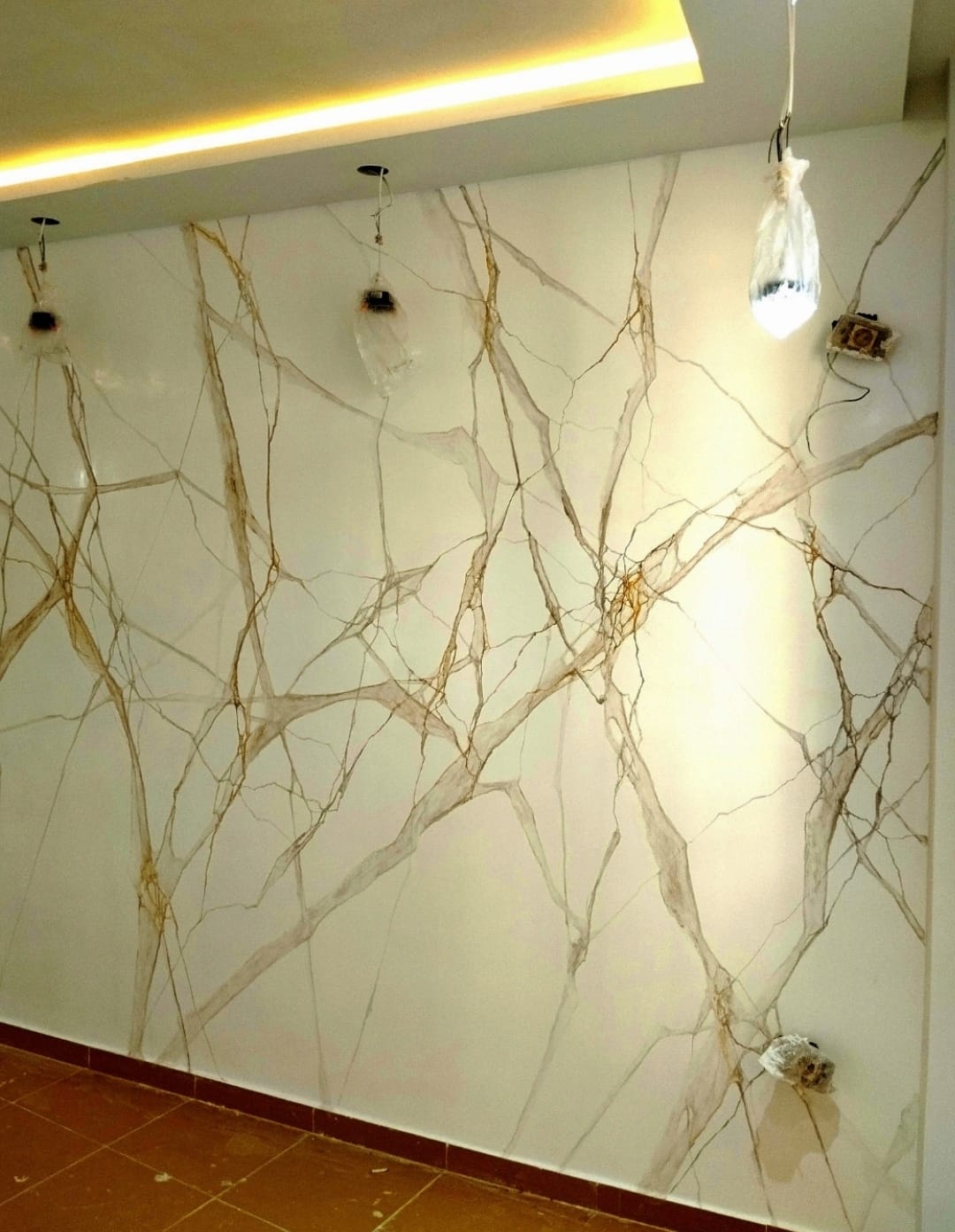 Mur effet marbre application